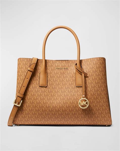 michael kors metallic monogram satchel|macy's Michael Kors.